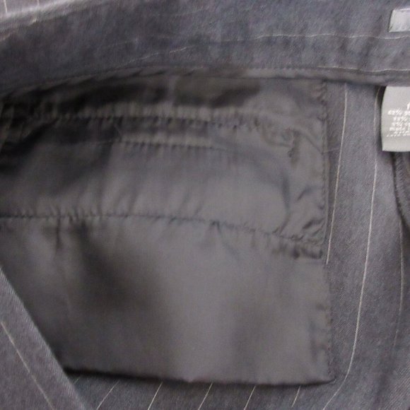 Apt 9 Womens Stretch Slacks Size 10 Maxwell Gray Striped Dress Pants Poly Blend - Picture 5 of 8